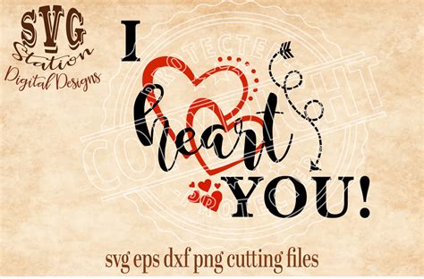 Download Free I Heart You / SVG DXF PNG EPS Cutting File Silhouette Cricut Cricut SVG